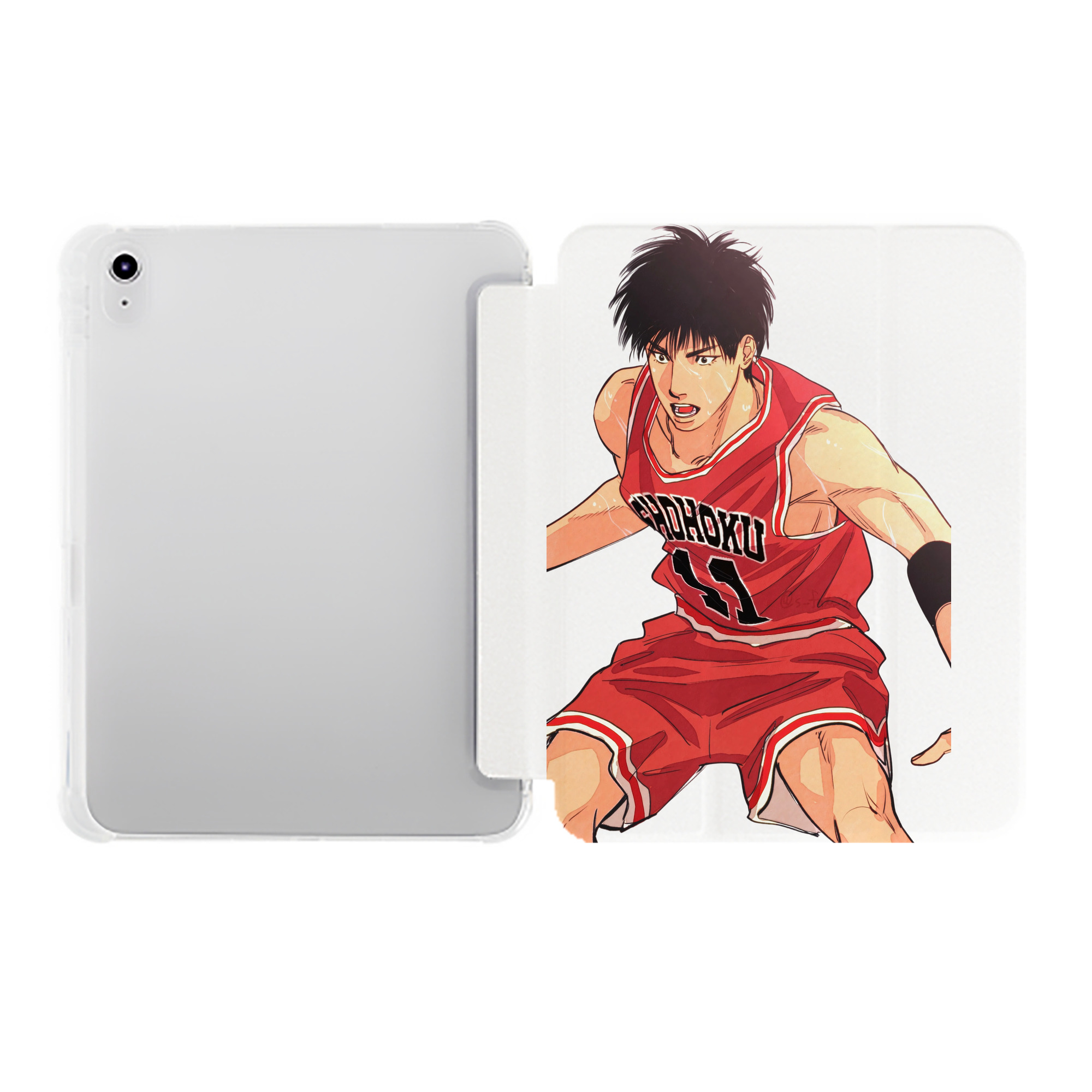（画像用） SLAM DUNK／スラムダンク IPad ケース ペン収納付き 三つ折りスタンド PUレザー×シリコン 対応機種9.5/10.5/10.9インチ